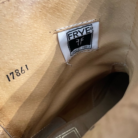 Frye Brown Leather Boots, cowboy style, zip and snap closure, size 7. - Picture 7 of 7